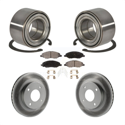 Kit de rotor et de plaquettes de frein revêtus de roulement de roue avant, pour Nissan Versa 2010 2011 1.6