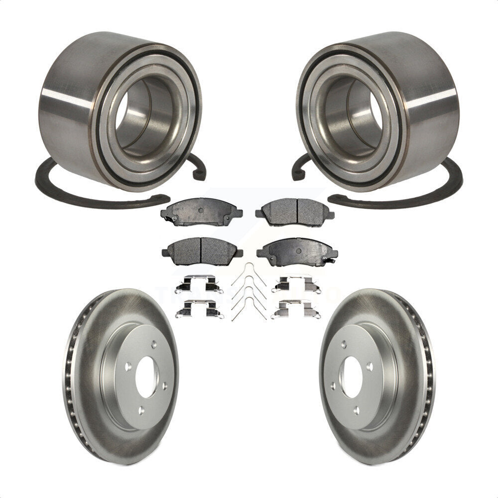 Kit de plaquettes de Rotor de frein à disque enduit de roulement de roue avant pour Nissan Micra Versa non