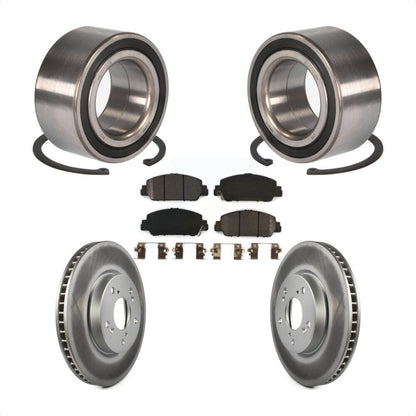 Kit de rotors et plaquettes de frein à disque enduits de roulement de roue avant pour Honda Accord