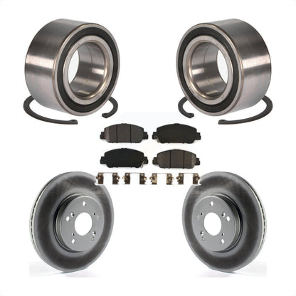 Kit de rotors et plaquettes de frein à disque enduits de roulement de roue avant pour Honda Accord