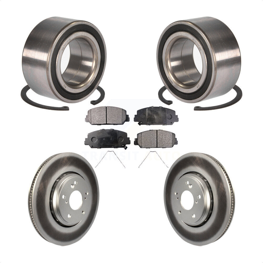 Kit de rotors et plaquettes de frein à disque enduits de roulement de roue avant pour Honda Accord