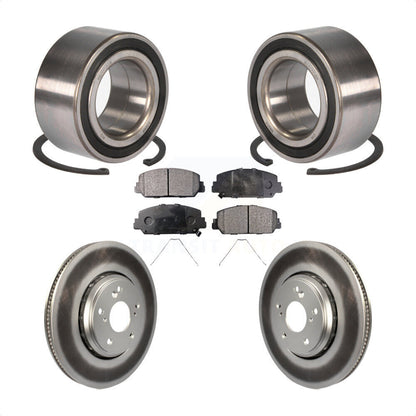 Kit de rotors et plaquettes de frein à disque enduits de roulement de roue avant pour Honda Accord