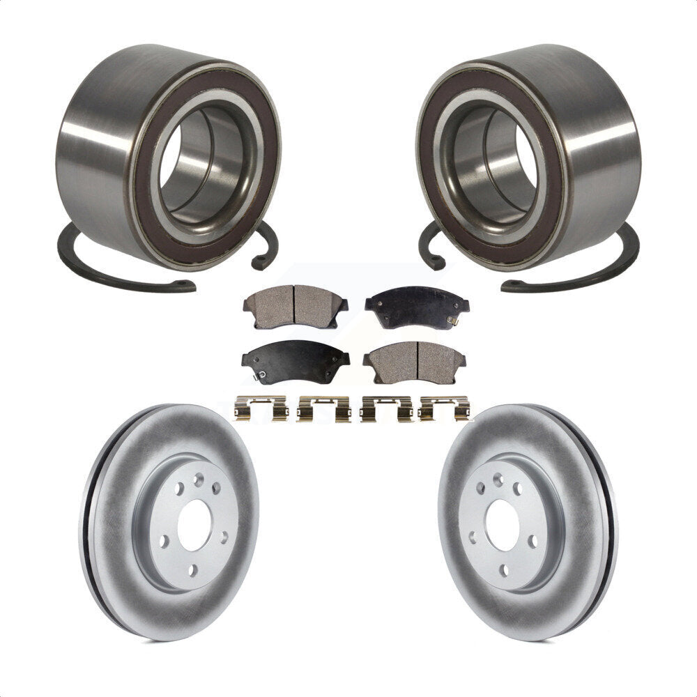 Kit de rotors et plaquettes de frein à disque enduits de roulement de roue avant pour Chevrolet Sonic