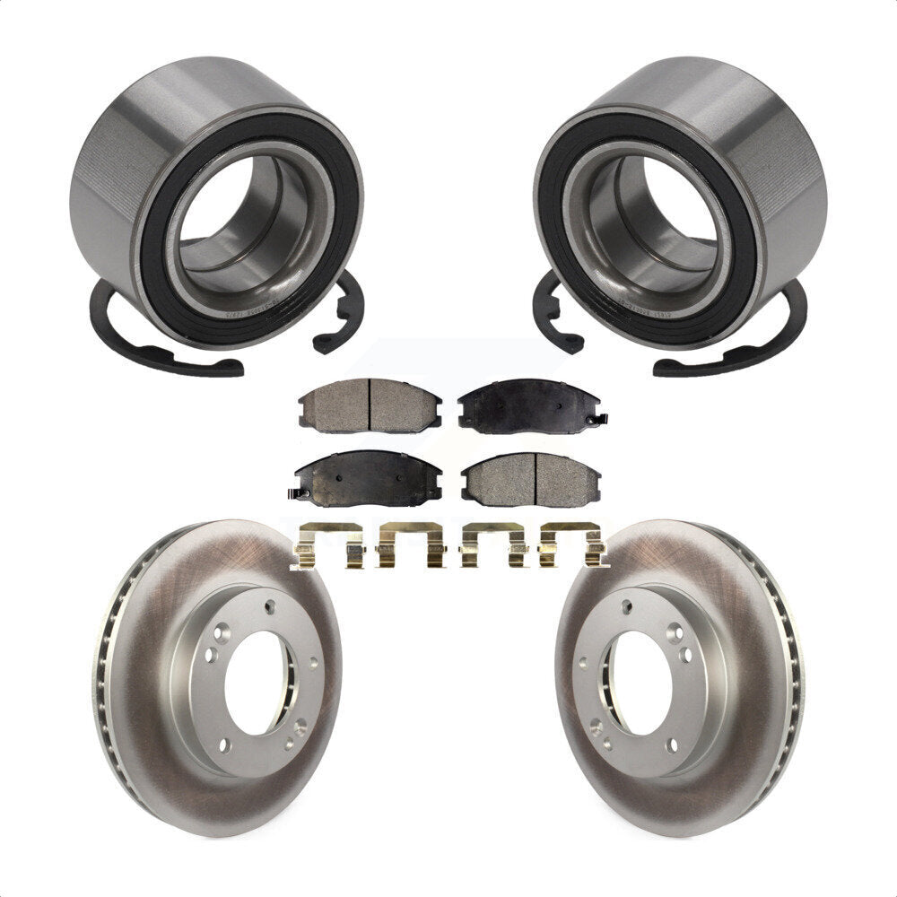 Kit de rotors et plaquettes de frein à disque revêtus de roulement de roue avant pour Kia Sorent 2003 – 2006