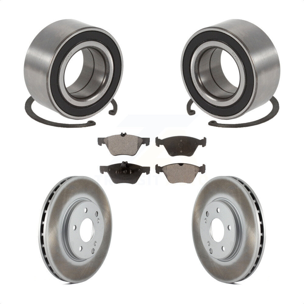 Kit de rotors et plaquettes de frein à disque enduits de roulement de roue avant pour Mercedes-Benz E32