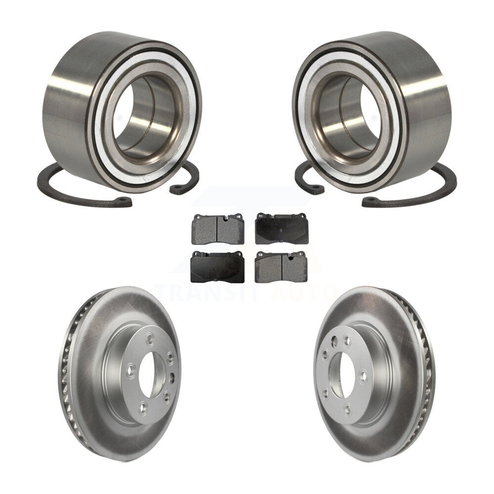 Kit de rotors et plaquettes de frein à disque enduits de roulement de roue avant pour Volkswagen Touare