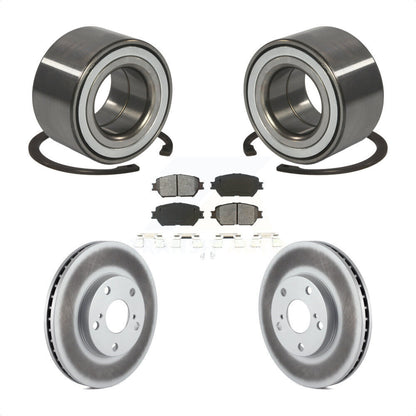 Kit de rotors et plaquettes de frein à disque enduits de roulement de roue avant pour Toyota Camry