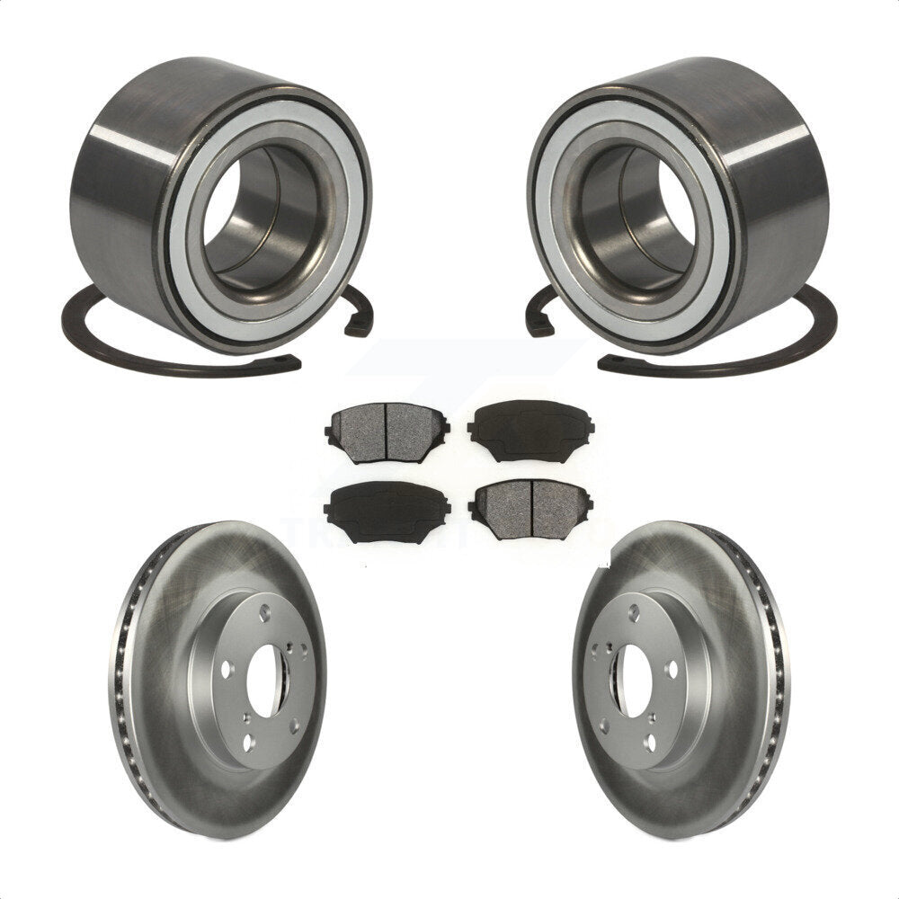 Kit de rotors et plaquettes de frein à disque enduits de roulement de roue avant pour Toyota RAV4