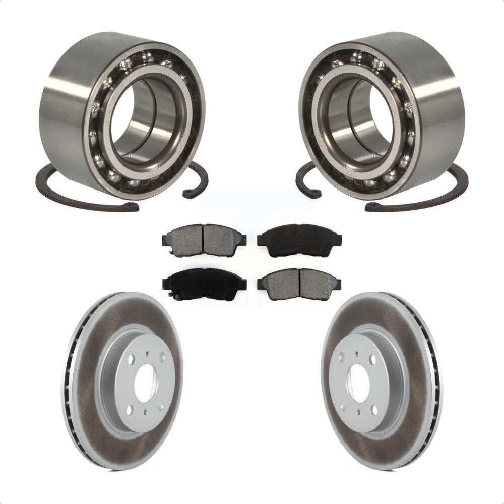 Kit de plaquettes de Rotor de frein à disque enduit de roulement de roue avant, pour Toyota Corolla Geo Priz