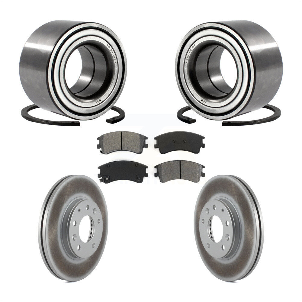 Kit de rotors et plaquettes de frein à disque enduits de roulement de roue avant pour Mazda 6 2003-2005