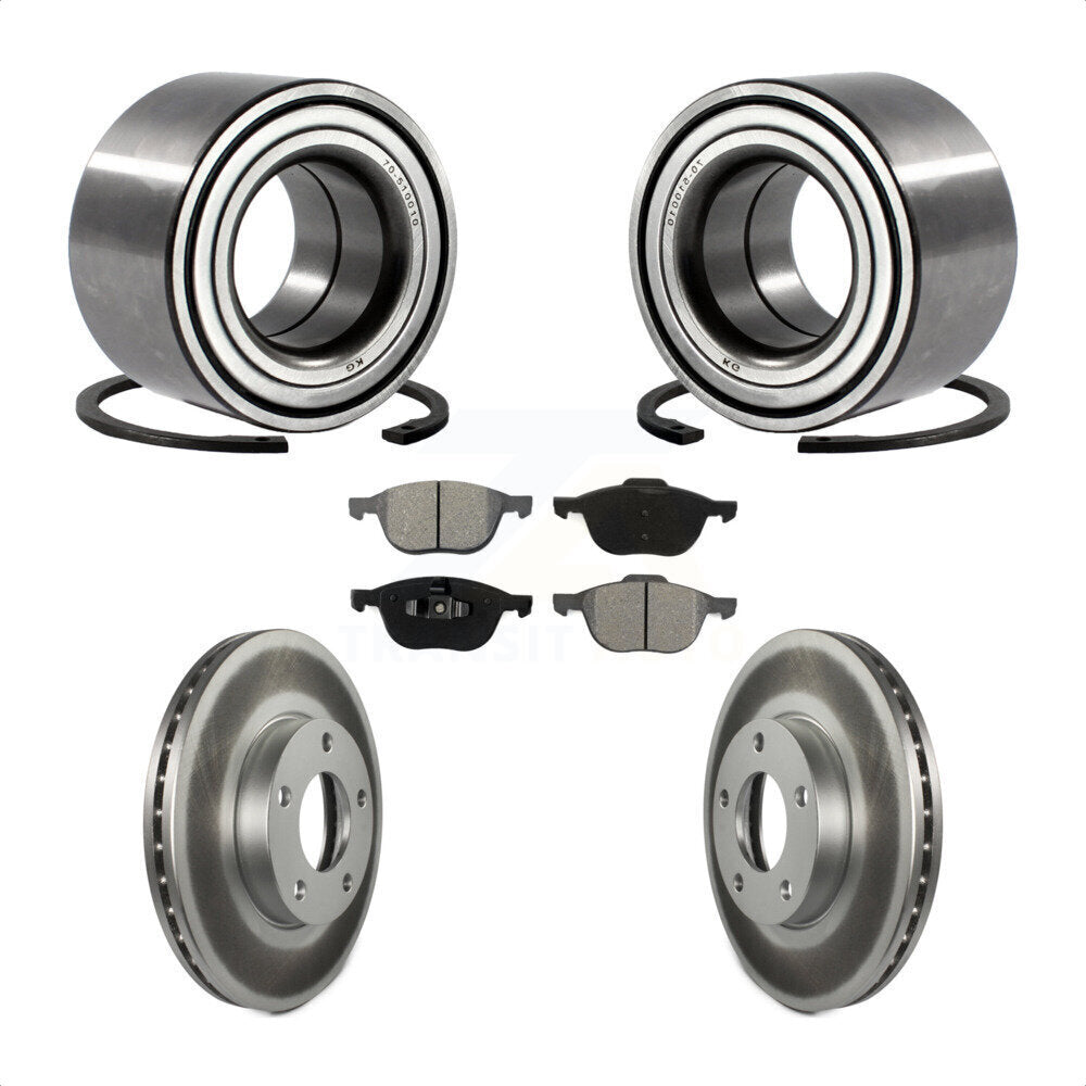 Kit de rotors et plaquettes de frein à disque enduits de roulement de roue avant pour Mazda 3 KBB-10156