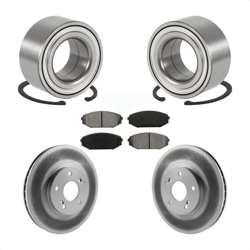 Kit de rotor et plaquettes de frein à disque revêtus de roulement de roue avant pour Acura MD 2001 – 2002