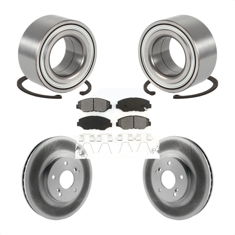 Kit de Rotor et plaquettes de frein à disque revêtus de roulement de roue avant pour Honda Pilo 2003 – 2004