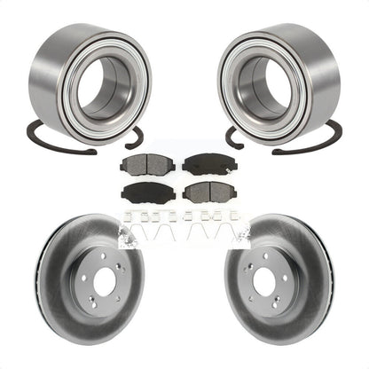 Kit de Rotor et plaquettes de frein à disque revêtus de roulement de roue avant pour Honda Pilo 2003 – 2004