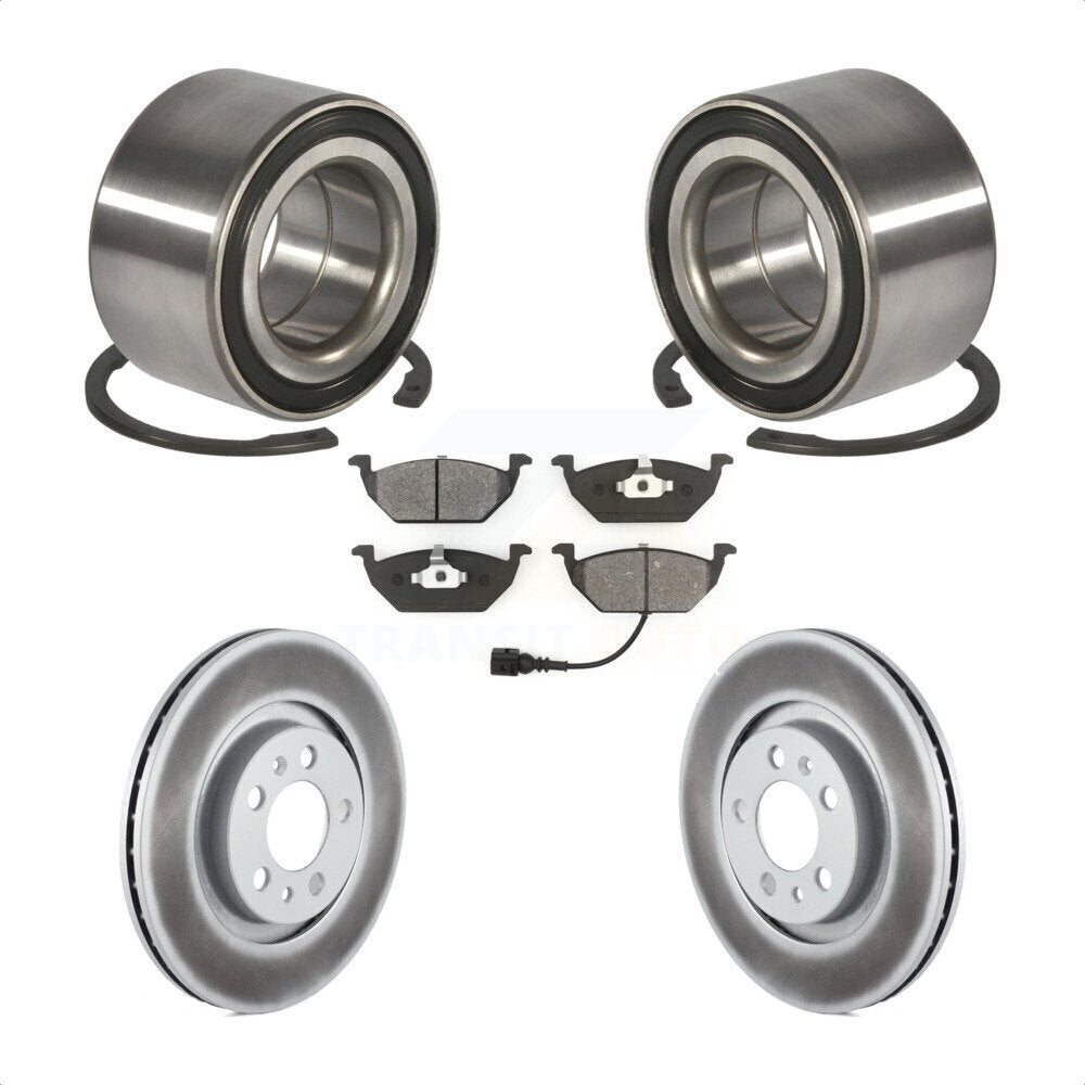Kit de plaquettes de Rotor de frein enduites de roulement de roue avant, pour Volkswagen Jetta Beetle Gol