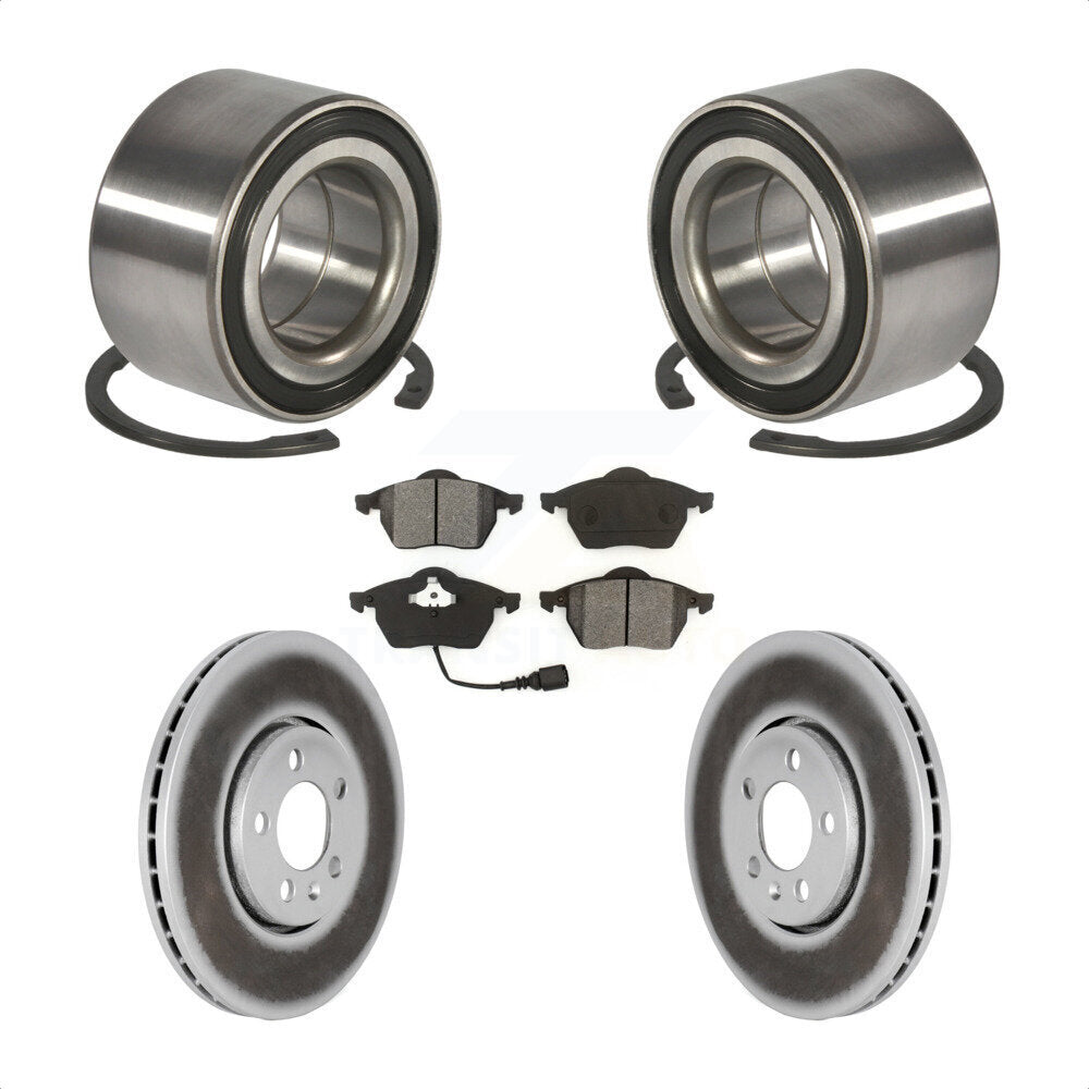 Kit de plaquettes de Rotor de frein enduites de roulement de roue avant, pour Volkswagen Jetta Golf Beetl