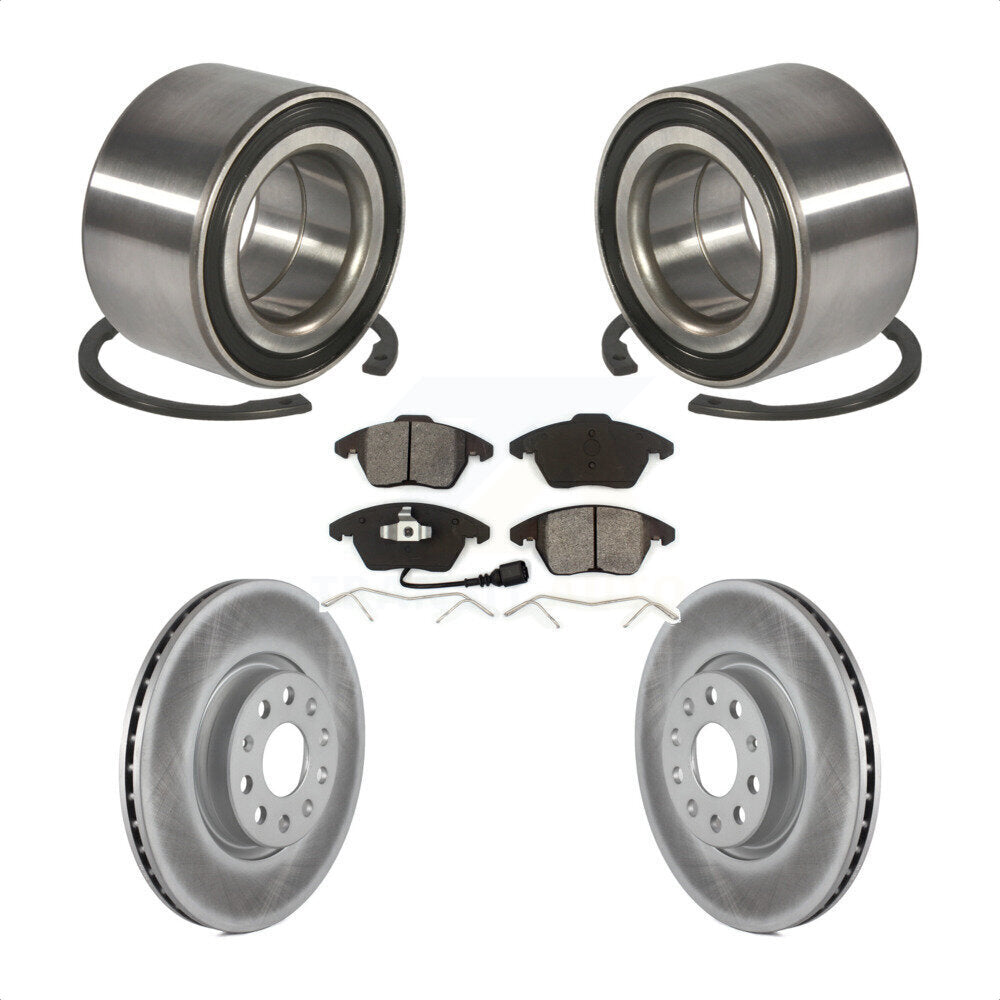 Kit de Rotor et de plaquettes de frein à disque revêtu de roulement de roue avant, pour Volkswagen Jetta GT