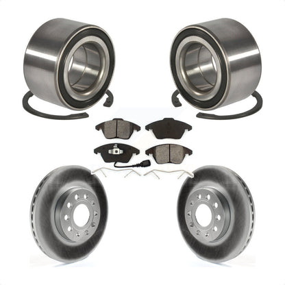 Kit de rotors et plaquettes de frein à disque enduits de roulement de roue avant pour Volkswagen Jetta