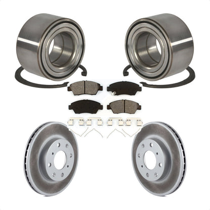 Kit de rotors et plaquettes de frein à disque enduits de roulement de roue avant pour Honda Civic