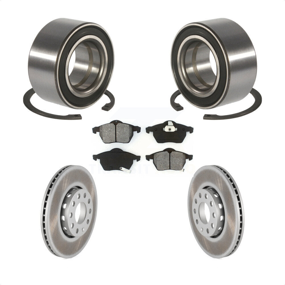 Kit de Rotor et de plaquettes de frein enduits de roulement de roue avant, pour Volkswagen Passat Audi A