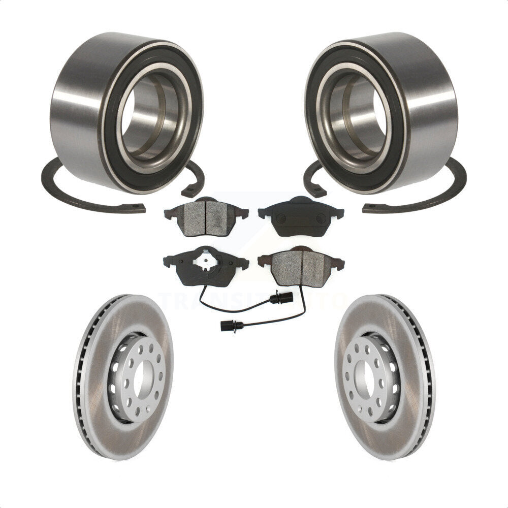 Kit de plaquettes de Rotor de frein enduites de roulement de roue avant, pour Volkswagen Passat Audi A4 A