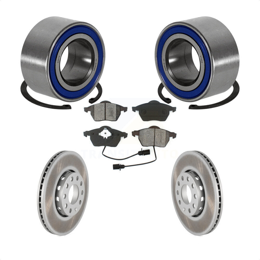 Kit de Rotor et de plaquettes de frein enduits de roulement de roue avant, pour Volkswagen Passat Audi A