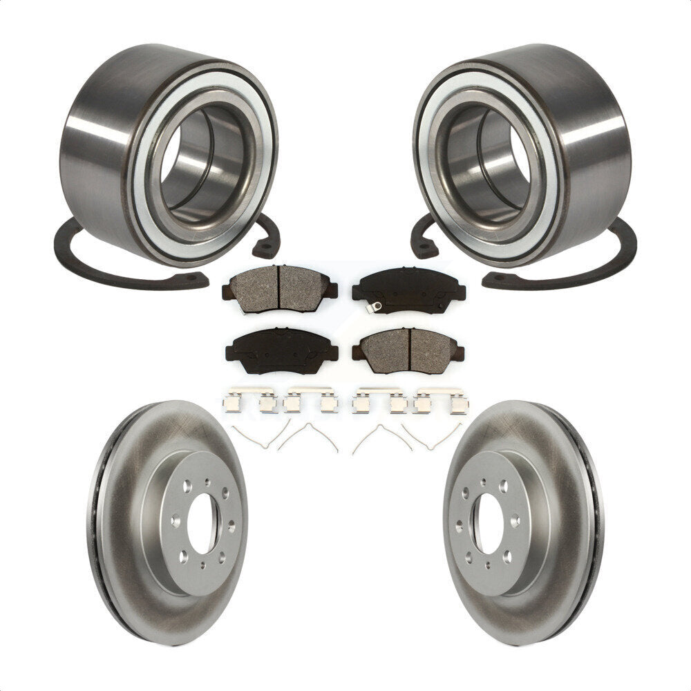 Kit de Rotor et plaquettes de frein à disque enduit de roulement de roue avant pour Honda Civic del So