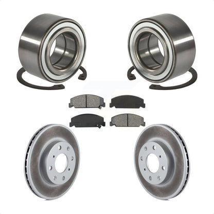 Kit de rotors et plaquettes de frein à disque enduits de roulement de roue avant pour Honda Civic