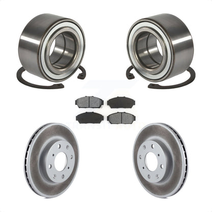 Kit de rotors et plaquettes de frein à disque enduits de roulement de roue avant pour Honda Civic