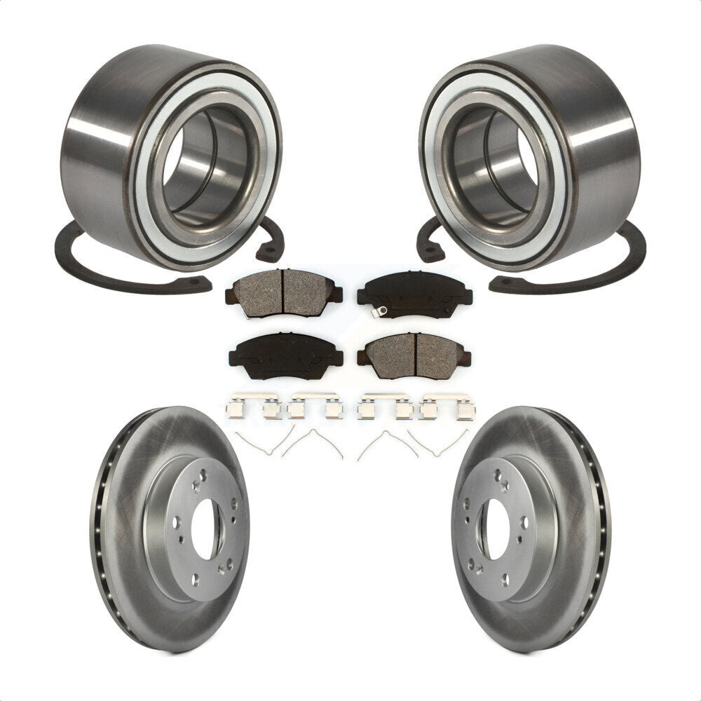 Kit de Rotor et de plaquettes de frein à disque enduit de roulement de roue avant pour Honda Civic Si 2004