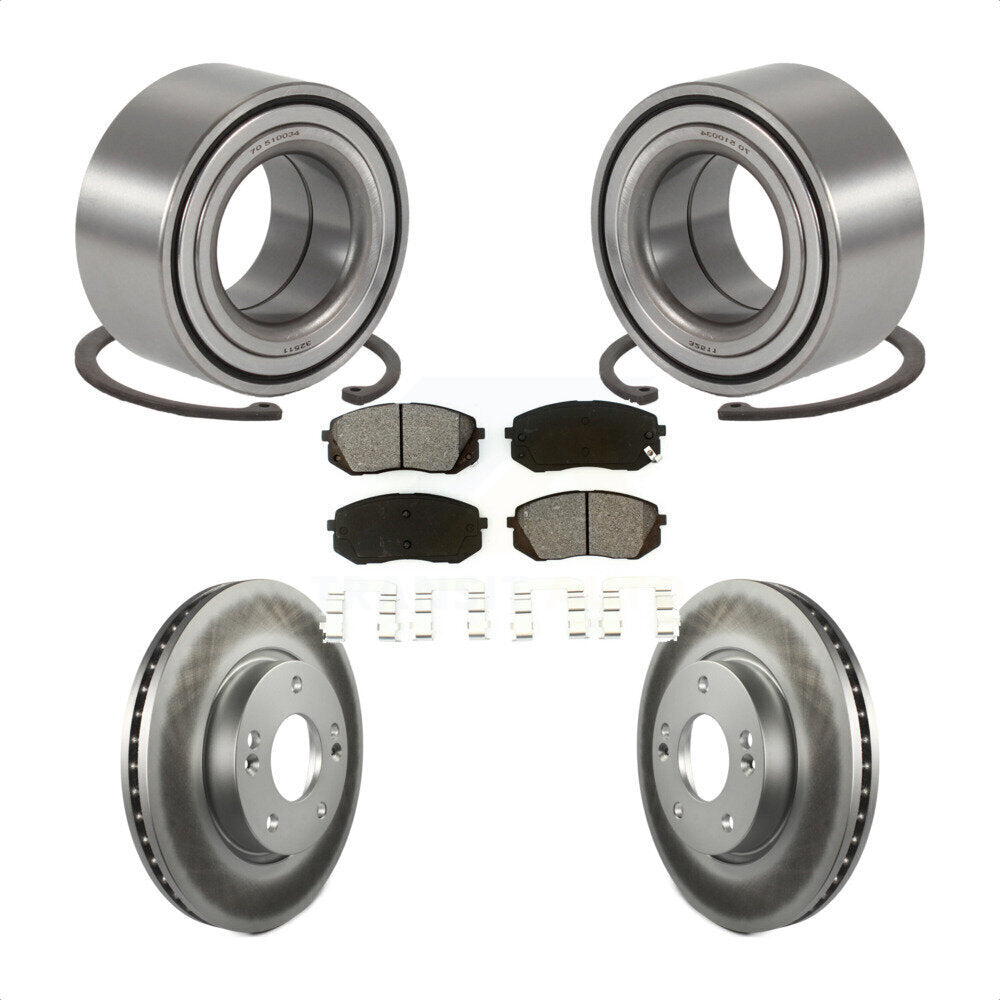 Kit de Rotor et plaquettes de frein à disque revêtus de roulement de roue avant, pour Kia Rond 2010 – 2012