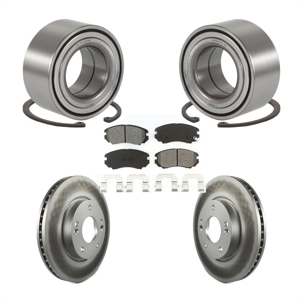 Kit de Rotor et de plaquettes de frein enduits de roulement de roue avant, pour Hyundai Sonata Tucson Ki