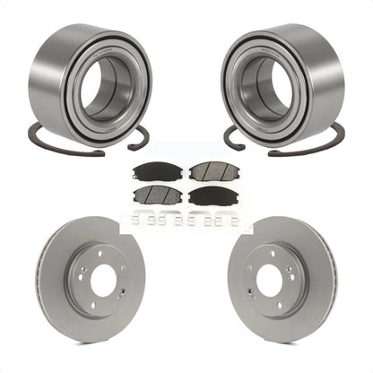 Kit de rotors et plaquettes de frein à disque enduits de roulement de roue avant pour Hyundai Santa Fe