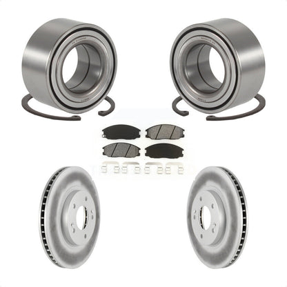 Kit de rotors et plaquettes de frein à disque enduits de roulement de roue avant pour Hyundai Santa Fe