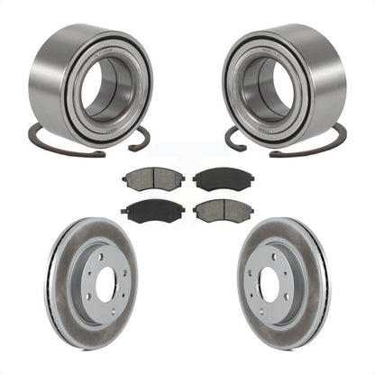 Kit de rotors et plaquettes de frein à disque enduits de roulement de roue avant pour Hyundai Sonata