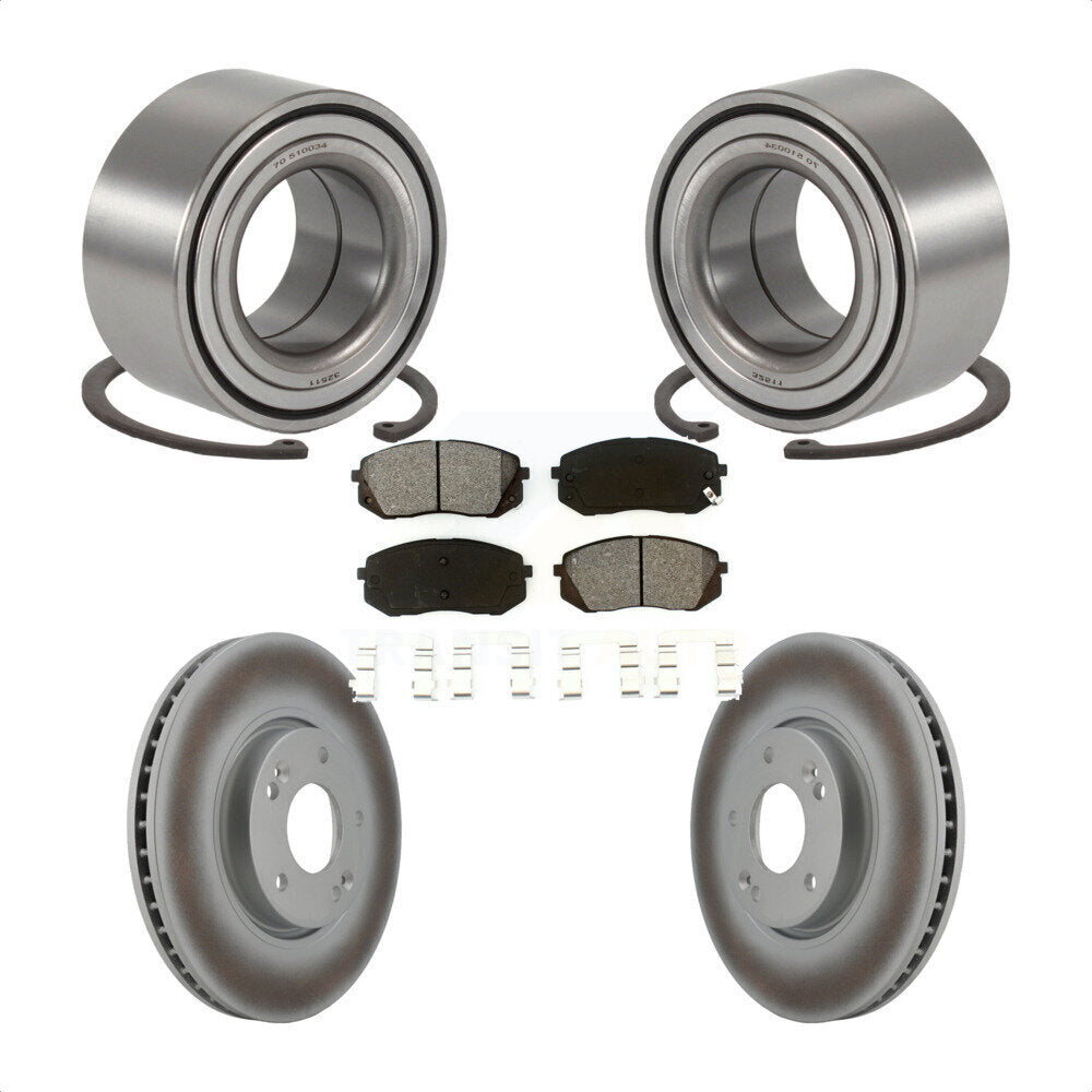 Kit de Rotor et de plaquettes de frein revêtus de roulement de roue avant, pour Hyundai Tucson Kia Sportag