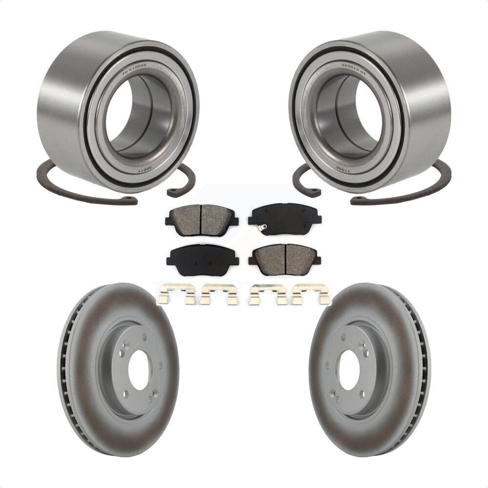 Kit de Rotor et de plaquettes de frein enduits de roulement de roue avant, pour Hyundai Sonata Kia Optim