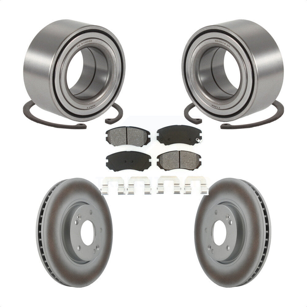 Kit de plaquettes de Rotor de frein enduit de roulement de roue avant, pour Hyundai Sonata 2006 2010 3.3