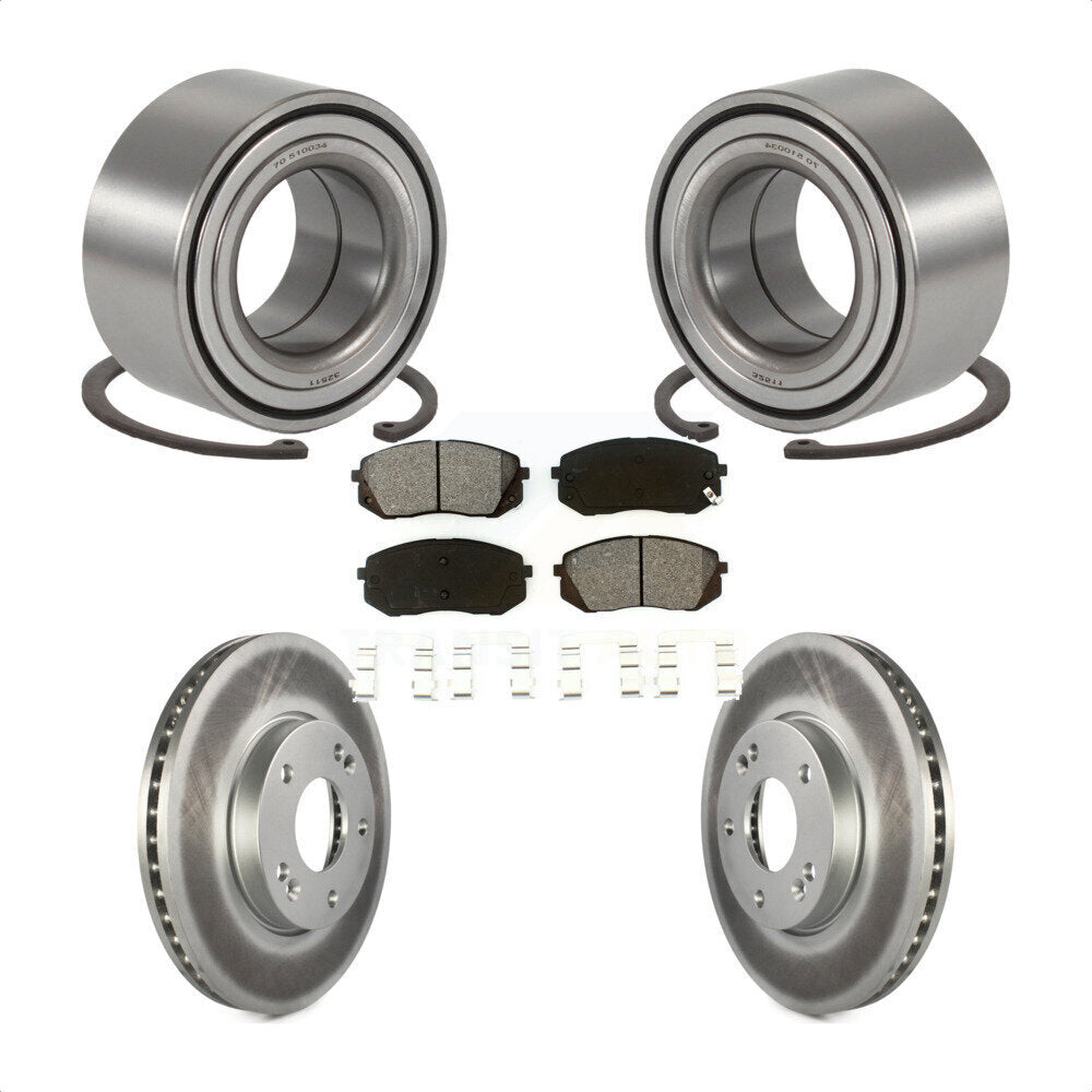 Kit de Rotor et plaquettes de frein à disque revêtus de roulement de roue avant, pour Kia Rond 2007 – 2009