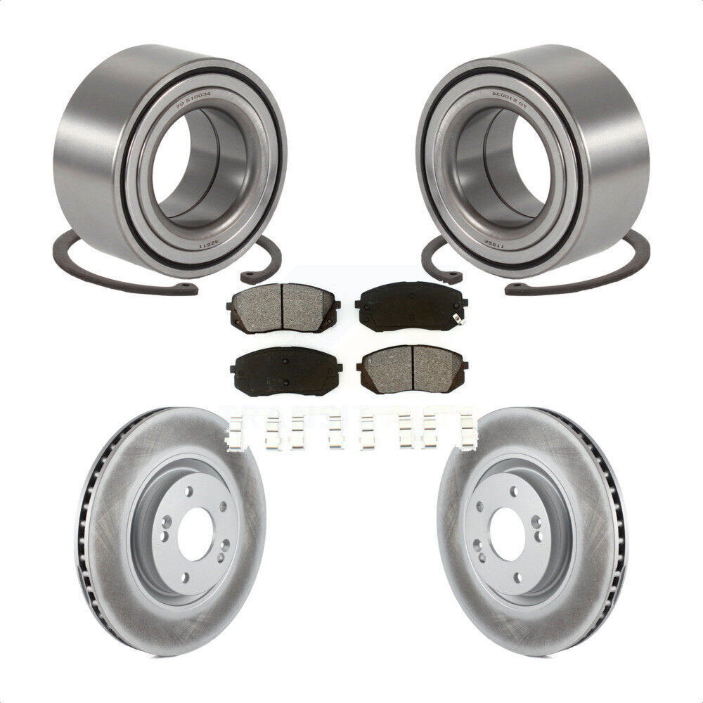 Kit de Rotor et plaquettes de frein revêtus de roulement de roue avant, pour Hyundai Tucson Kia Cadenz