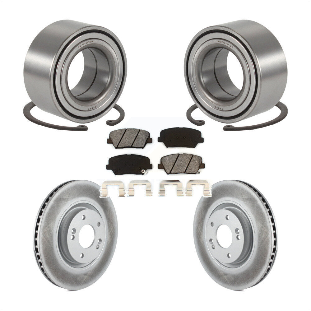 Kit de plaquettes de Rotor de frein à disque enduit de roulement de roue avant pour Hyundai Azer 2012 – 2017