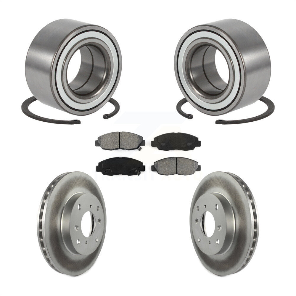 Kit de plaquettes de Rotor de frein revêtues de roulement de roue avant, pour Honda Accord Sedan avec 2.3