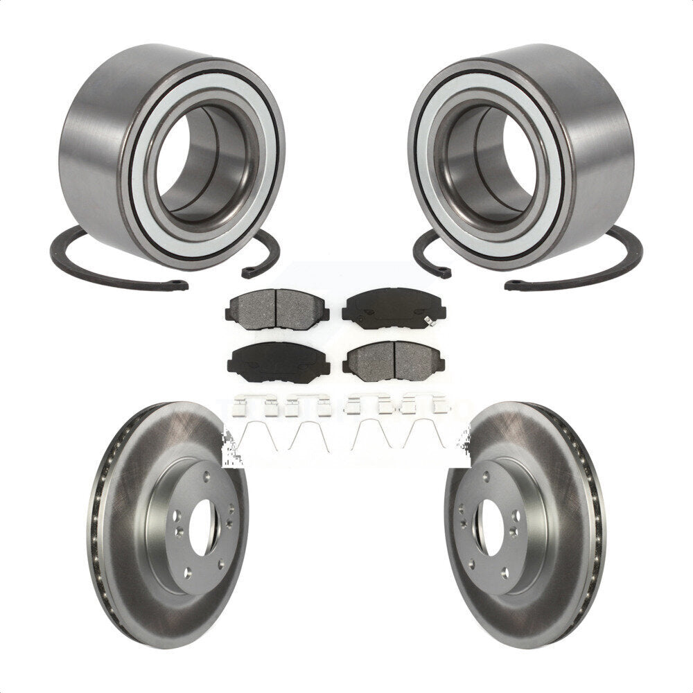 Kit de rotors et plaquettes de frein à disque enduits de roulement de roue avant pour Honda Element
