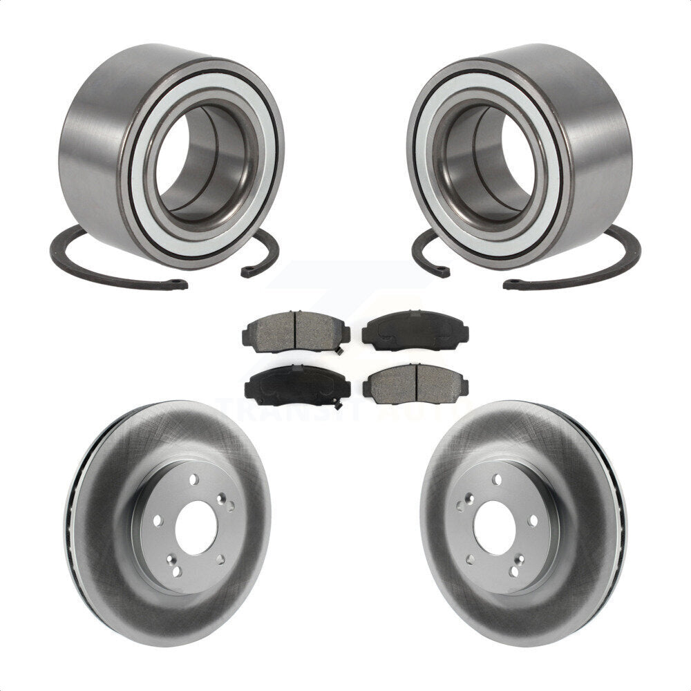 Kit de rotors et plaquettes de frein à disque enduits de roulement de roue avant pour Acura TL CL