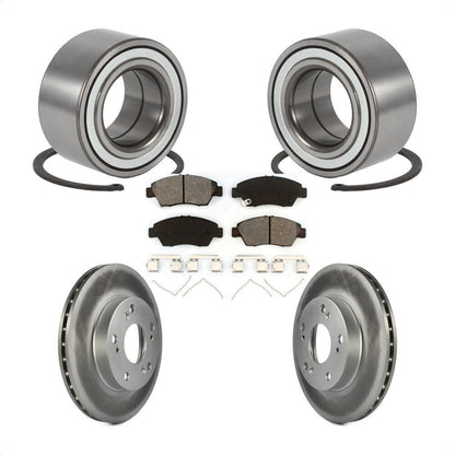 Kit de Rotor et plaquettes de frein à disque revêtu de roulement de roue avant, pour Honda Civic Acura RS