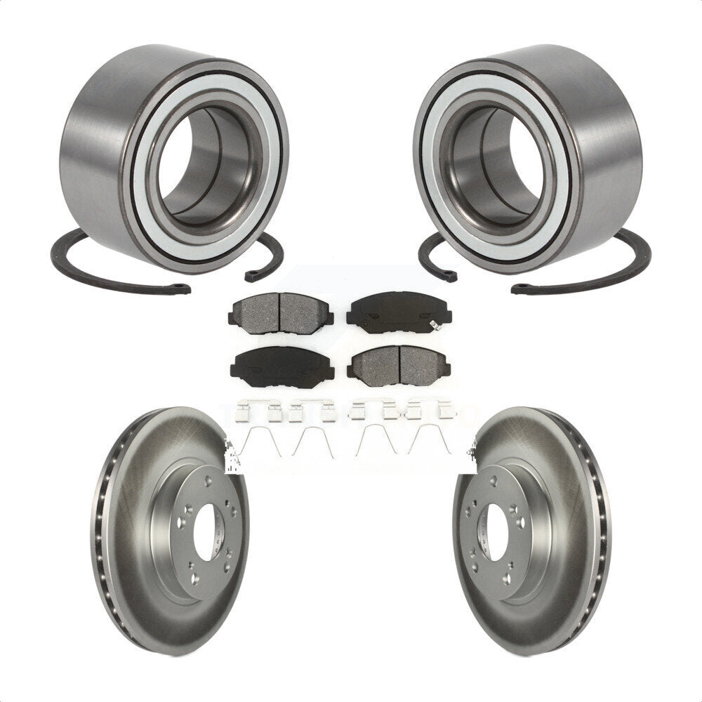 Kit de rotors et plaquettes de frein à disque enduits de roulement de roue avant pour Honda CR-V
