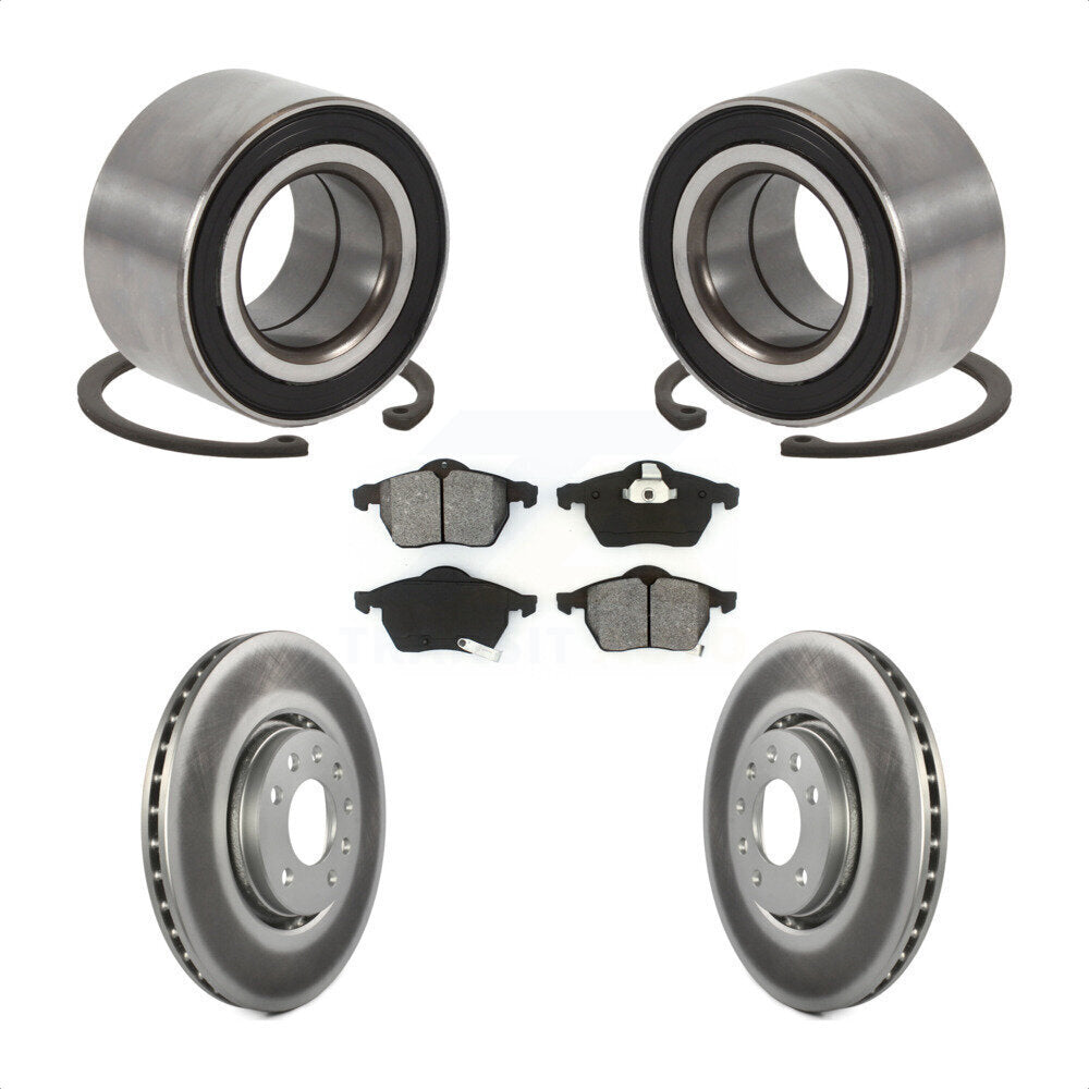 Kit de rotors et plaquettes de frein à disque enduits de roulement de roue avant pour Saab 9-3 9-5