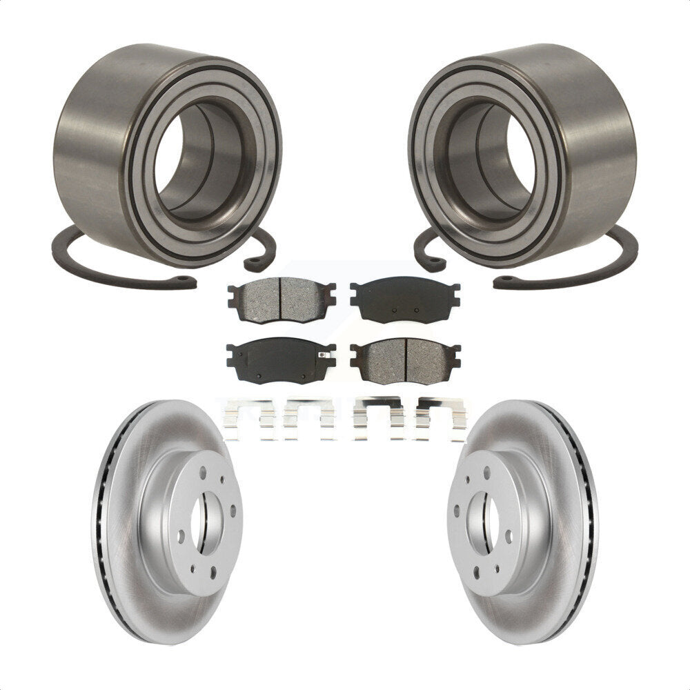 Kit de plaquettes de Rotor de frein enduit de roulement de roue avant, pour Hyundai Accent Hatchbac 2006