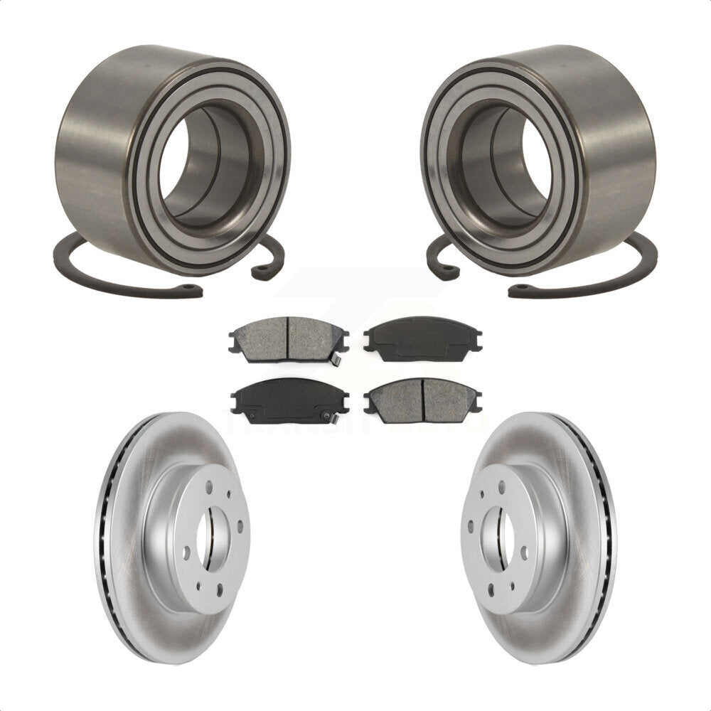 Kit de plaquettes de Rotor de frein à disque revêtu de roulement de roue avant, pour Hyundai Accen 2000 – 2005