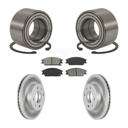 Kit de plaquettes de Rotor de frein à disque revêtu de roulement de roue avant, pour Hyundai Accen 2000 – 2005